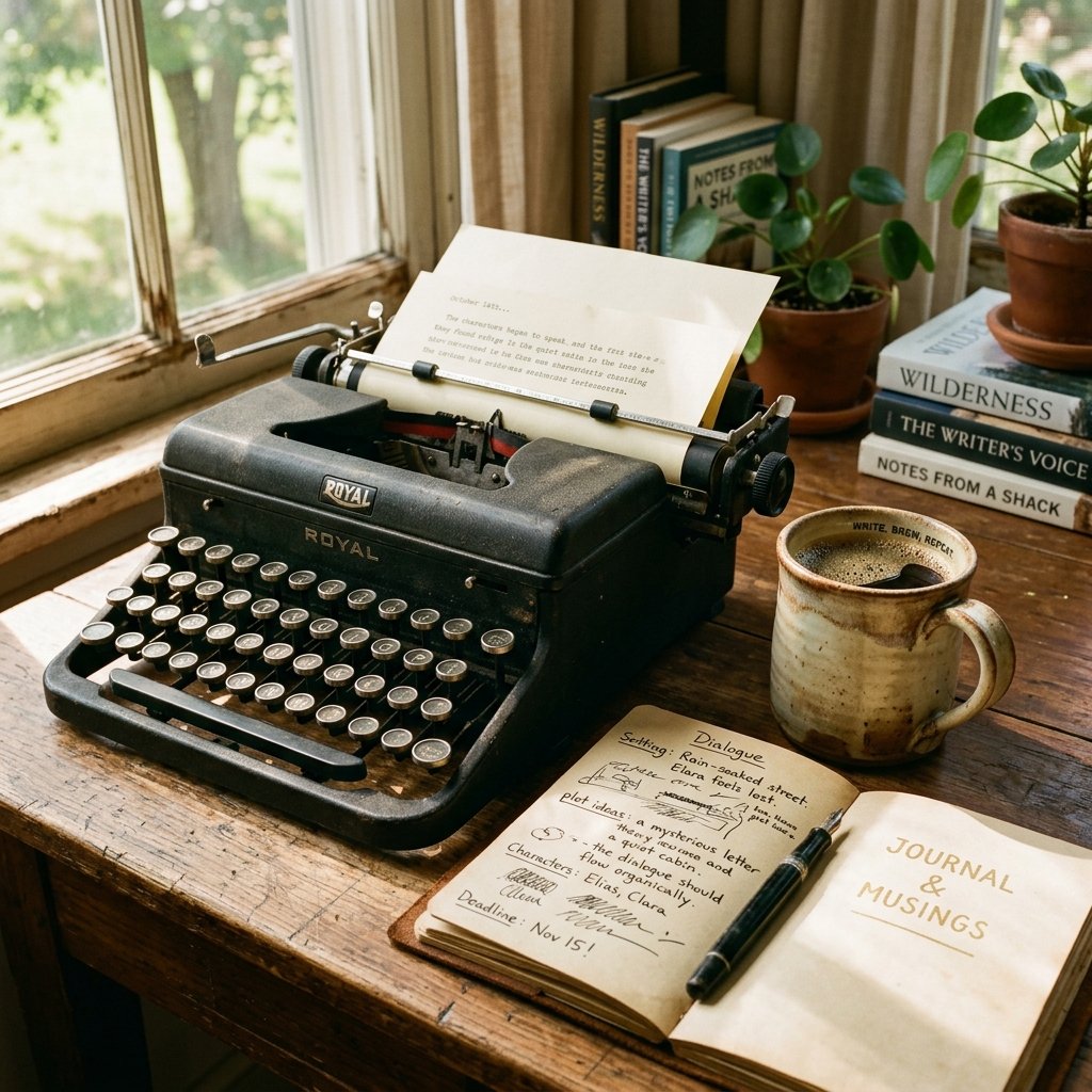 Writer's Desk with Typewriter